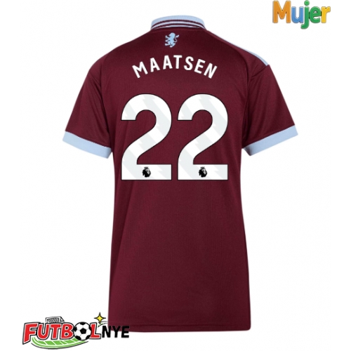 Camiseta Aston Villa Ian Maatsen #22 Primera Equipación para mujer 2026-27 manga corta